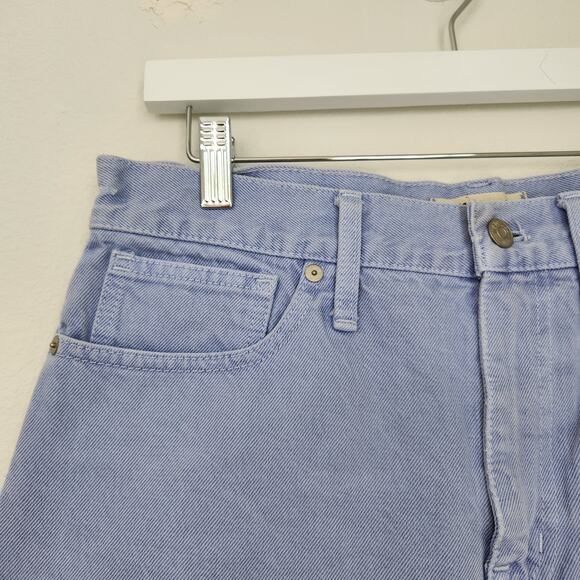 Madewell The Momjean Short High Rise Cutoff Denim Shorts Light Blue 28 - Picture 2 of 8